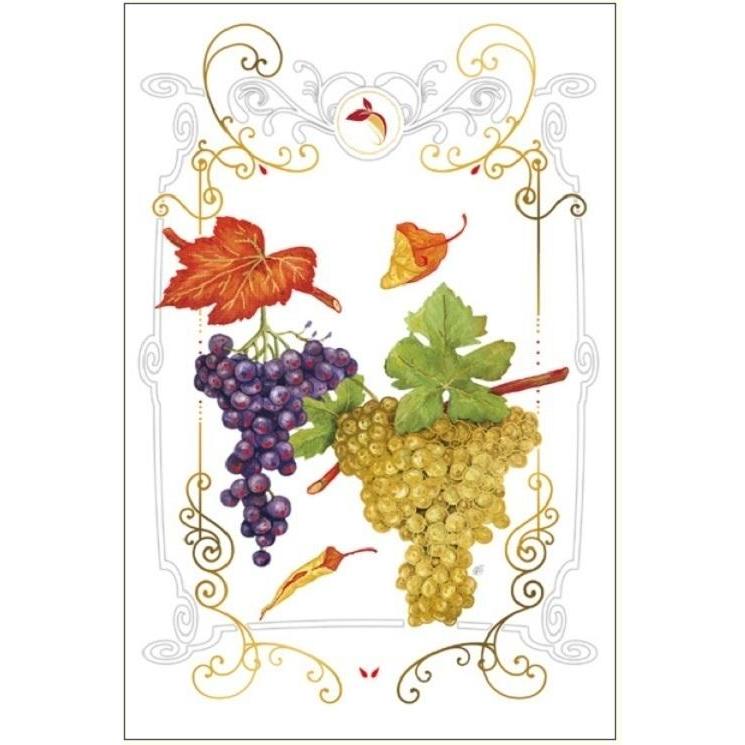 Davinci, Biglietto di auguri + Carta da lettere, Karte 12x18cm + Umschlag Trauben