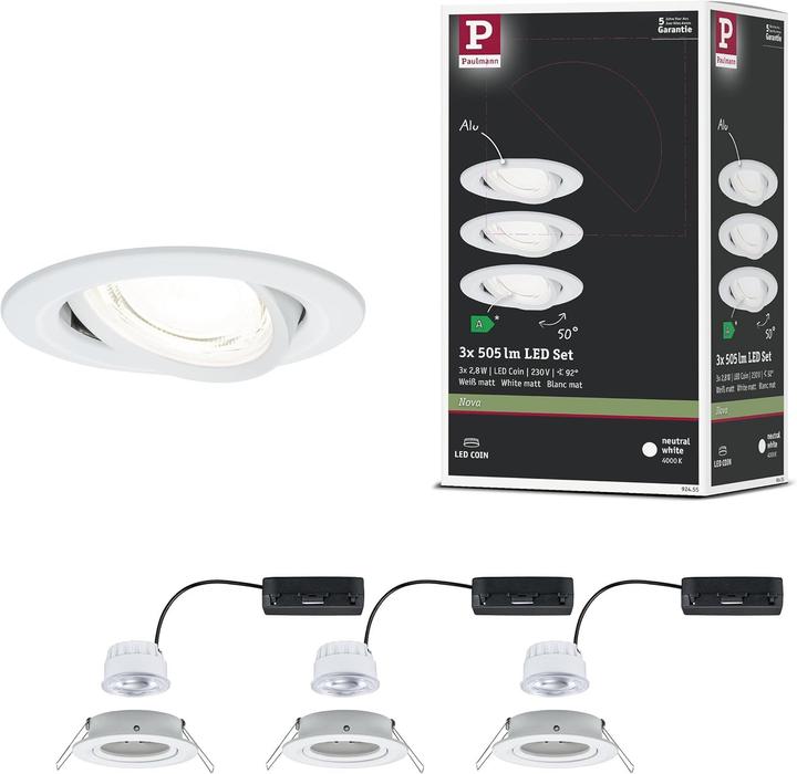 Image du produit Paulmann Einbauleuchte Nova Set (505 lm)