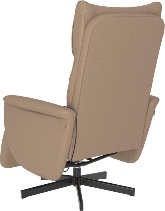 Actual product image vidaXL Massage chair with footrest cappuccino-brown