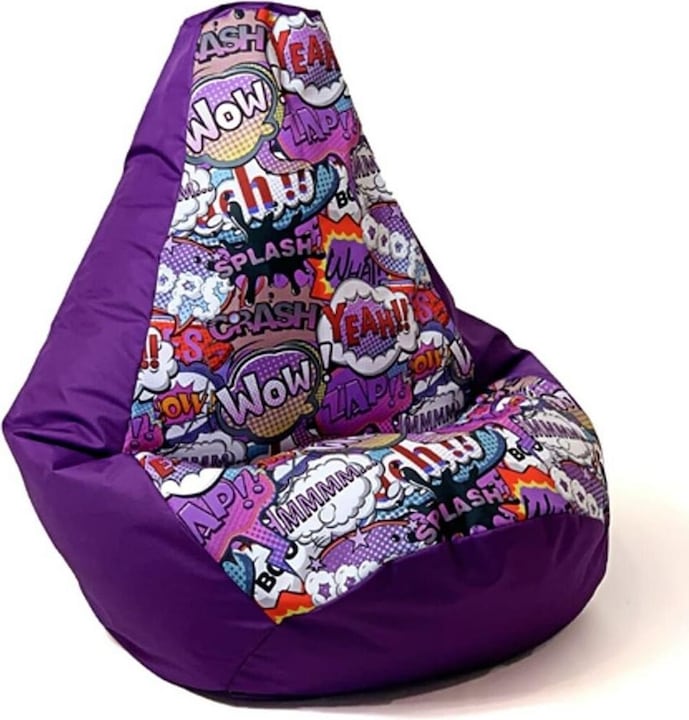 Produktbild Go Gift Sako Tasche pouffe Birne Druck lila-WOW L 105 x 80 cm