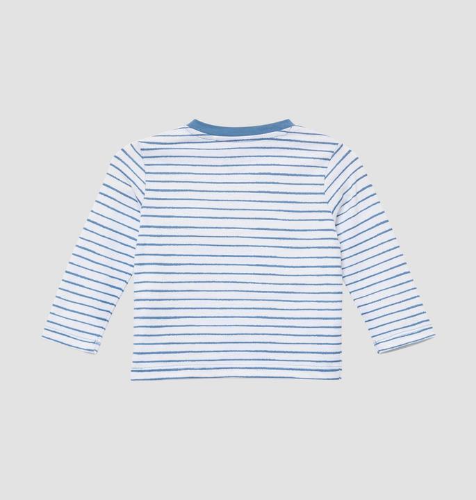 Produktbild S.Oliver T-Shirt Gestreiftes Unisex Longsleeve mit Frontprint (68)