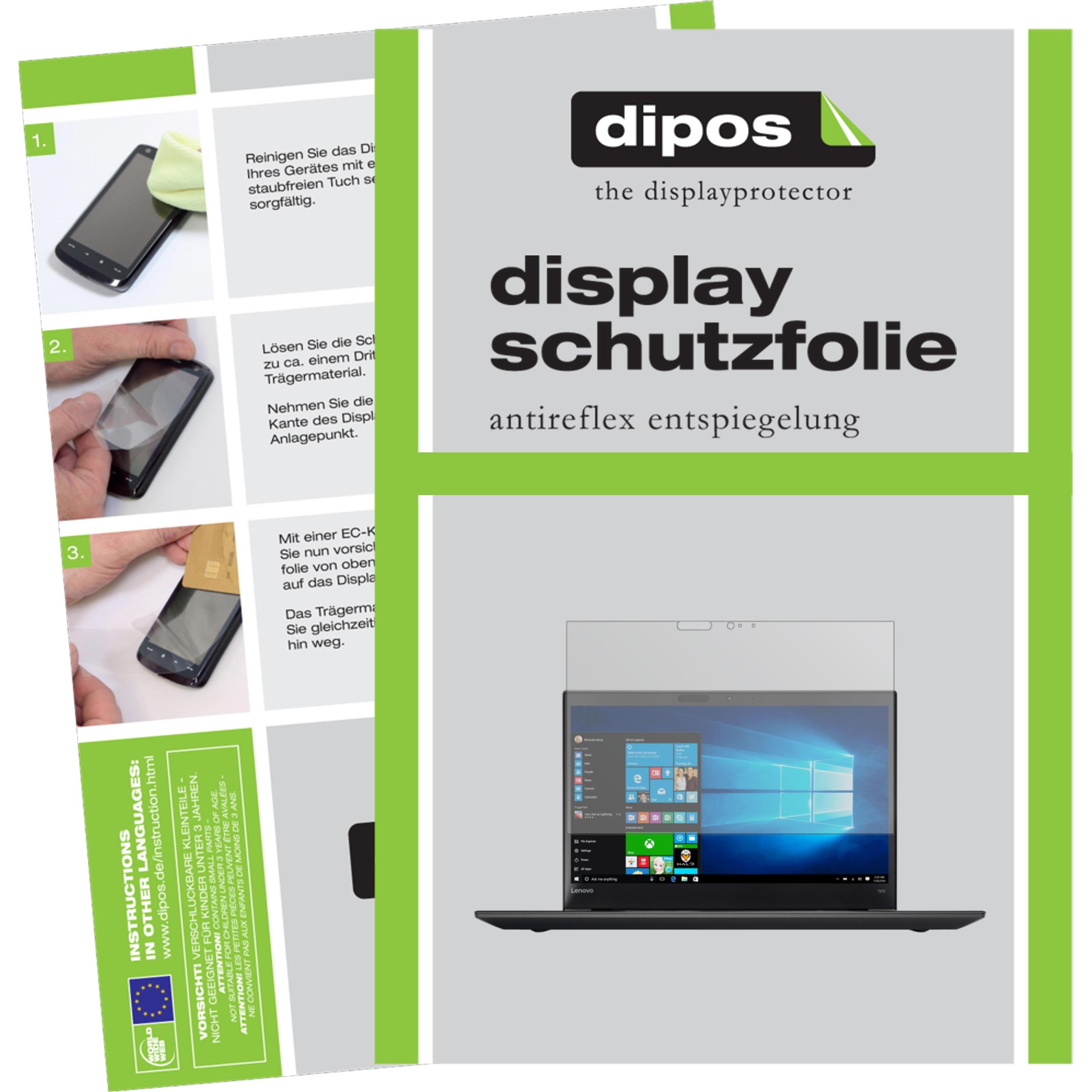 Dipos Displayschutzfolie Antireflex (2 Stück, Thinkpad T570), Tablet Schutzfolie