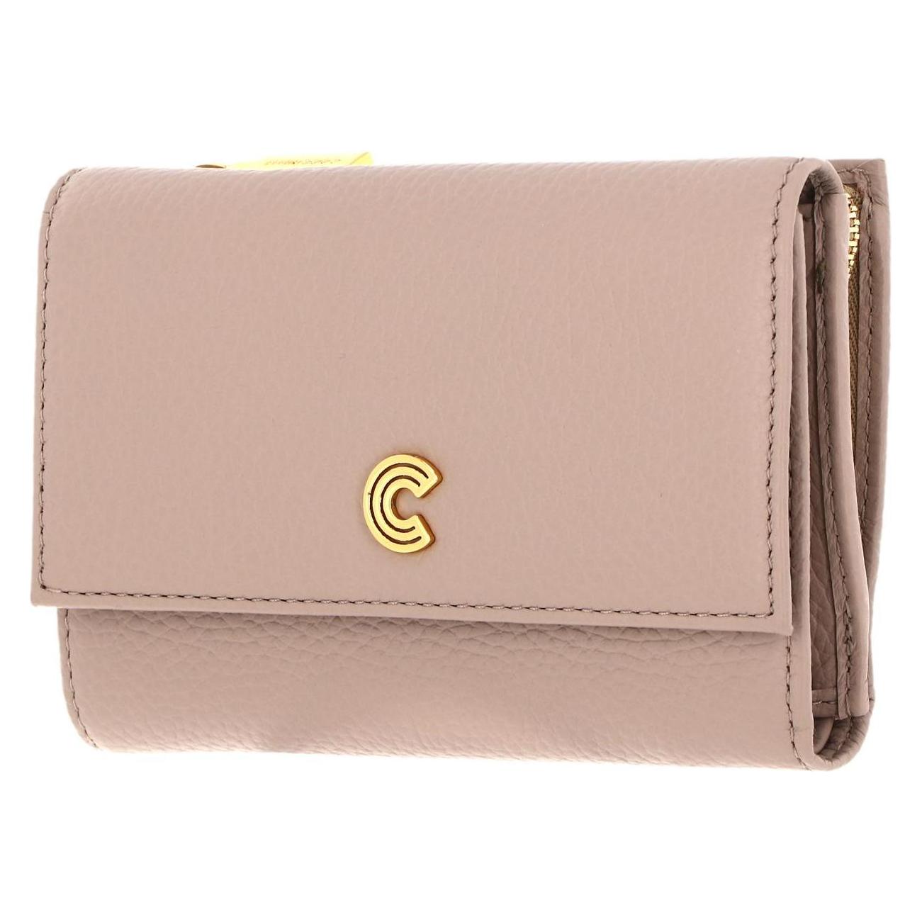 Coccinelle, Damen, Portemonnaie, Myrine Wallet Grained Leather, Pink, Rosa, Beige