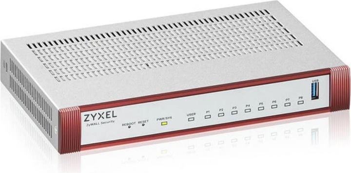 Actual product image Zyxel USGFLEX 100HP Security Bundle Firewall 1x Gbit PoE+