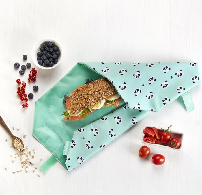 Produktbild Roll'Eat Lunchbeutel BocnRoll Animals Mint, Panda