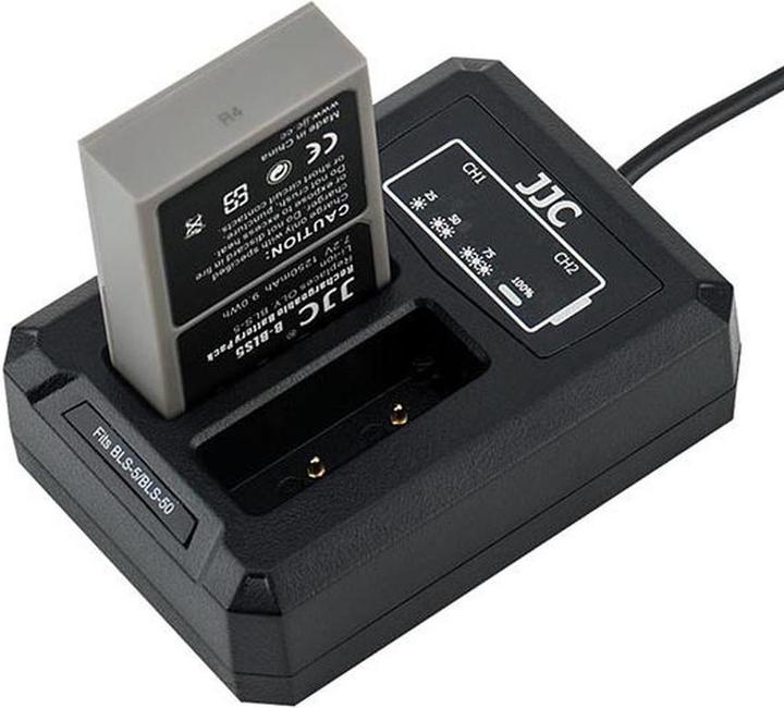 Image du produit JJC Olympus DCH BLS5 Chargeur de batterie double USB (voor Olympus BLS 1/BLS 5/BLS 50) (Chargeur de batterie d'appareil photo)