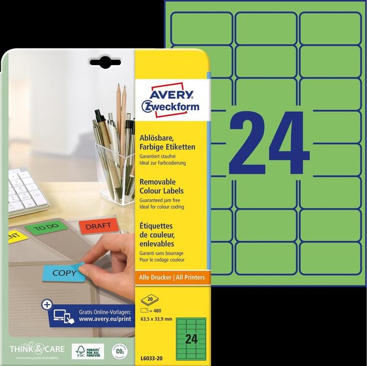 Image du produit Avery L6033 Étiquettes Abziehbare