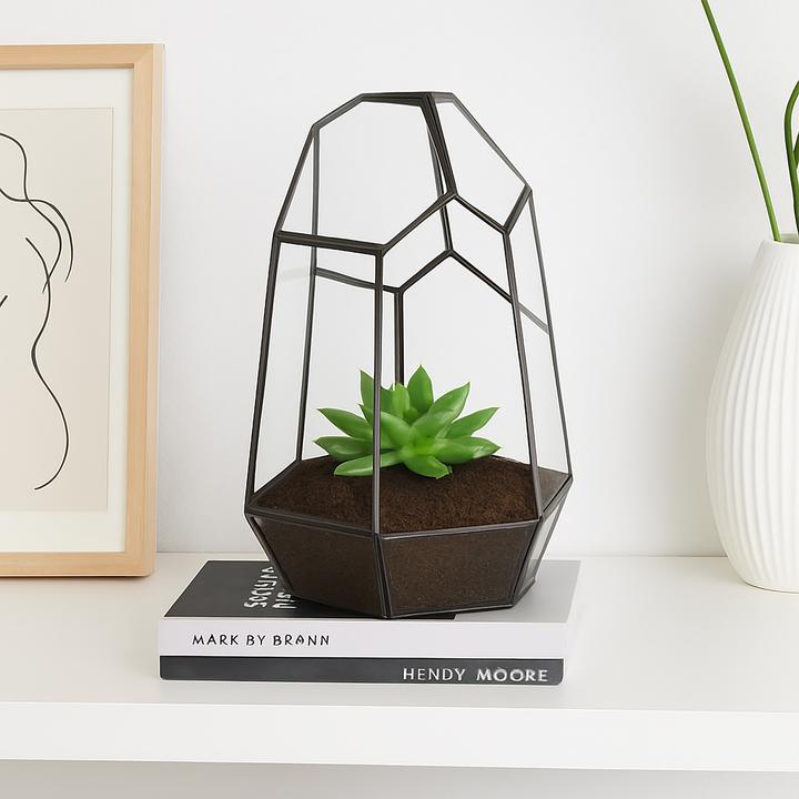 Image du produit Relaxdays Geometrisches Pflanzenterrarium aus Glas
