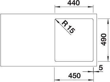 Produktbild Blanco Claron 400-IF/A (Einbauspüle, 46 cm, 51 cm)