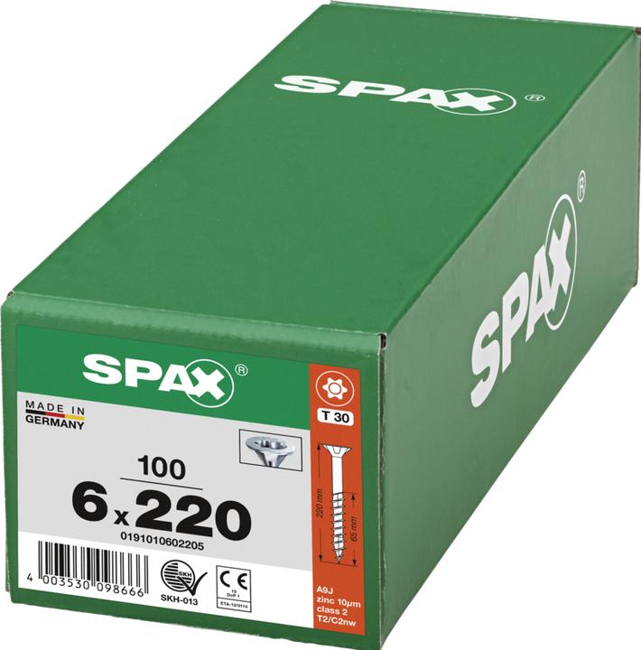 Produktbild Spax Senkmultikopf T-Star Plus T30 Teilgewinde Wirox (100 Schrauben pro Stück)