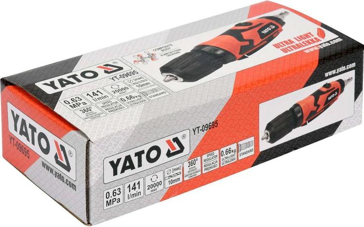 Actual product image Yato Professional Compressed Air Mini Rod Drill 6 mm | YT-09695 (Air blast)