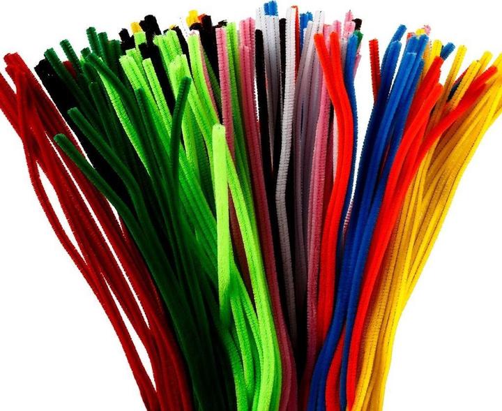 Creativ Company Creative Company Chenilledraad meerkleurig 45 cm lengte, 6 mm dikte - 200 stuks