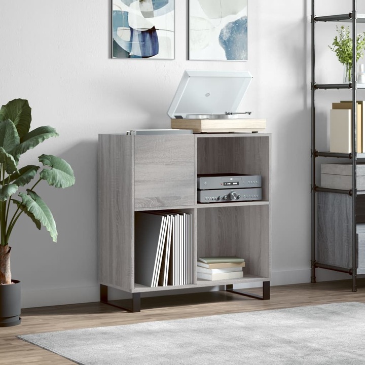 Immagine prodotto VidaXL Plattenschrank Grau Sonoma 84,5x38x89 cm Holzwerkstoff (84,5 x 38 x 89 cm)