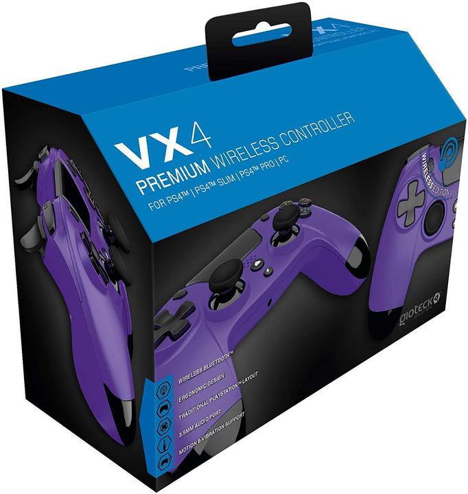 Immagine prodotto Gioteck Controller VX4 viola senza fili per PS4 e PC (PS4)