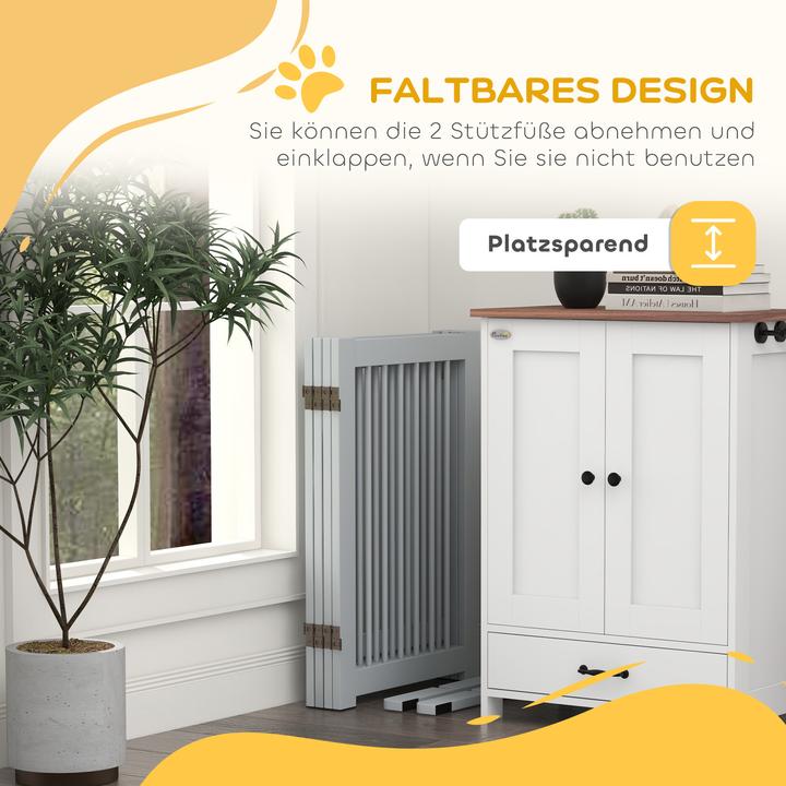 Immagine prodotto PawHut Schutzgitter Kiefernholz Hellgrau