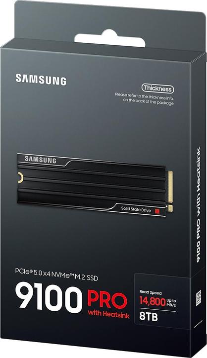 Produktbild Samsung 9100 PRO mit Heatsink (8000 GB, M.2 2280)
