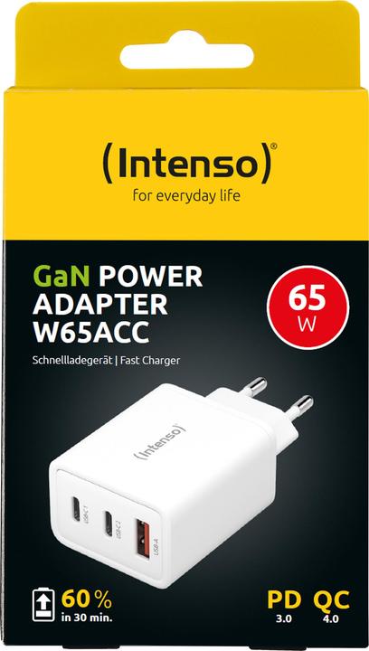 Produktbild Intenso GAN Adapter (65 W, 3 Ports)