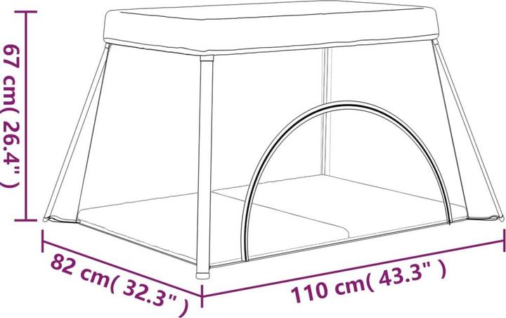 Produktbild vidaXL Baby Laufstall (82 x 110 x 67 cm)