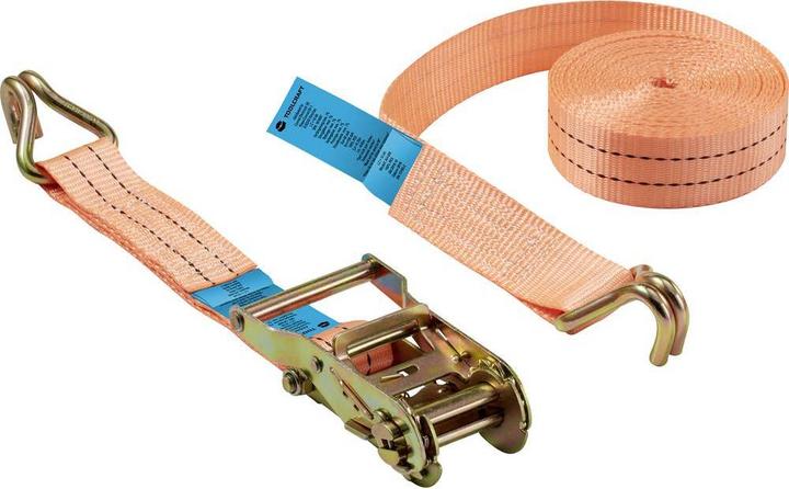 Immagine prodotto Toolcraft Cinghia di tensione con cricchetto 2 pezzi 38 mm x 6 m 2 kg