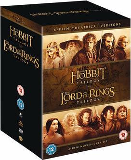 Actual product image Warner Bros Hobbit Trilogy/The Lord Of The Rings Trilogy (DVD)