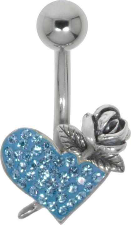 Immagine prodotto Bijouteria Piercing ventre (Argento 925, Vetro (di orologio), Acciaio chirurgico 316L)