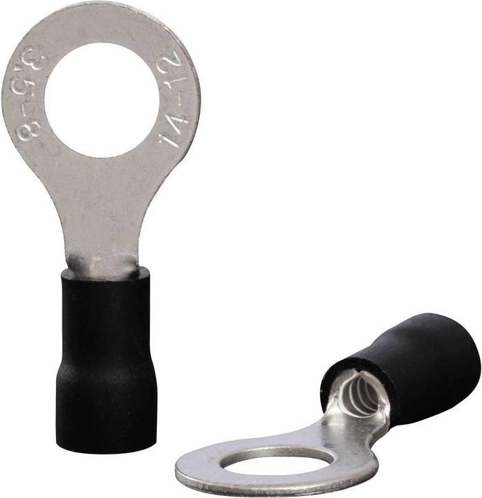 Quadrios Ring cable lugs, set of 100, M8, cross-section 2.5 - 4 mm²