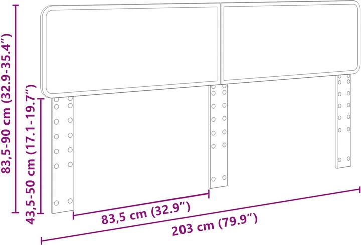Image du produit vidaXL Kopfteil (3 x 203 x 90 cm)