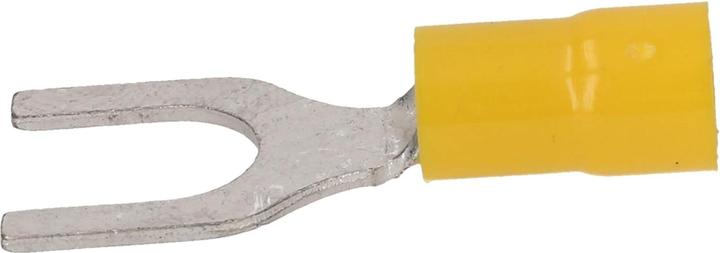 Image du produit Kalitec 10 pièces GKSGU5 Cosses de câble Cosses à fourche 4-6mm² I Jaune partiellement isolées I Collerette