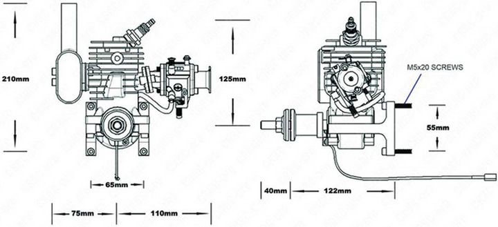 Actual product image NGH petrol engine crrcpro gf40i (kit)