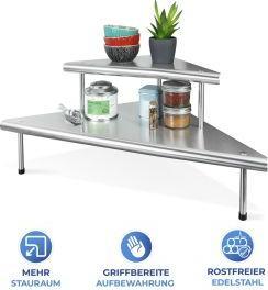 Image du produit Wenko Étagère d'angle de cuisine Massivo Duo - Argenté