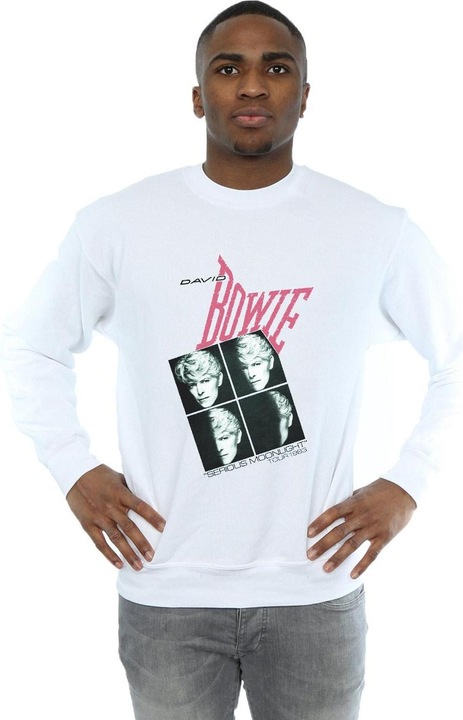 Actual product image David Bowie Mens Serious Moonlight Tour 83 Sweatshirt (5XL)