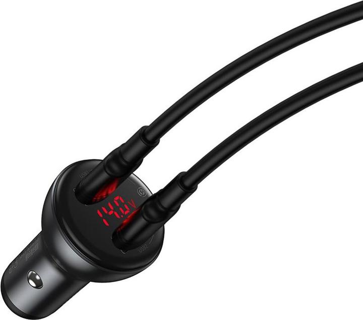 Produktbild Baseus Digital Display Dual USB 4.8A Car Charger 24W Grey