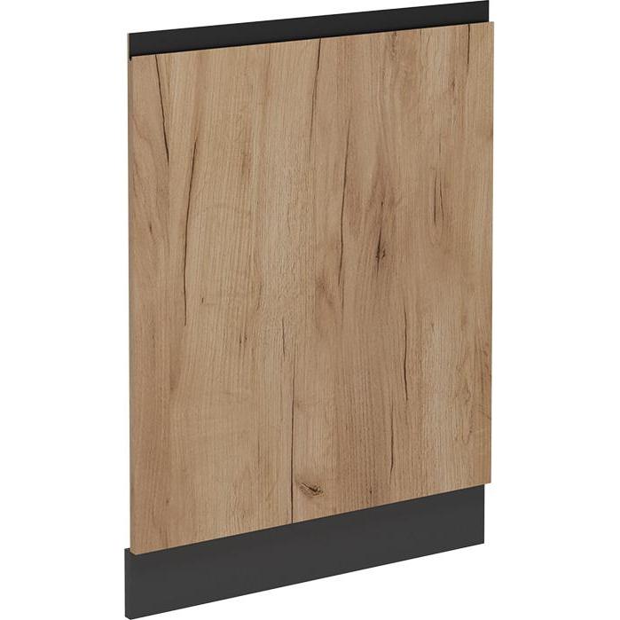 Vichy Geschirrspülblende R-Line, Goldkraft Eiche/Anthrazit, 60 cm ohne Arbeitsplatte, Geschirrspüler Zubehör, Gold