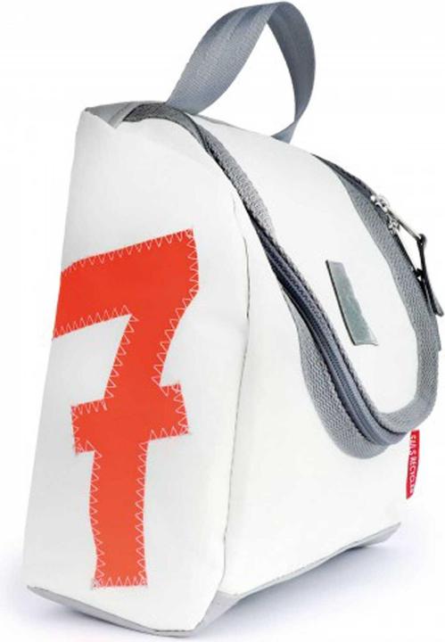 Produktbild 360Grad Kulturbeutel,weiss, Zahl neon orange, Gurt dunkelgrau (3.50 l)