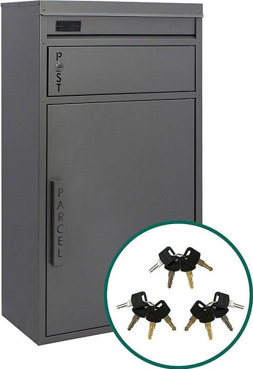 Produktbild SafePost 65 TIAMAT Paketbox silbergrau + 12 Schl.