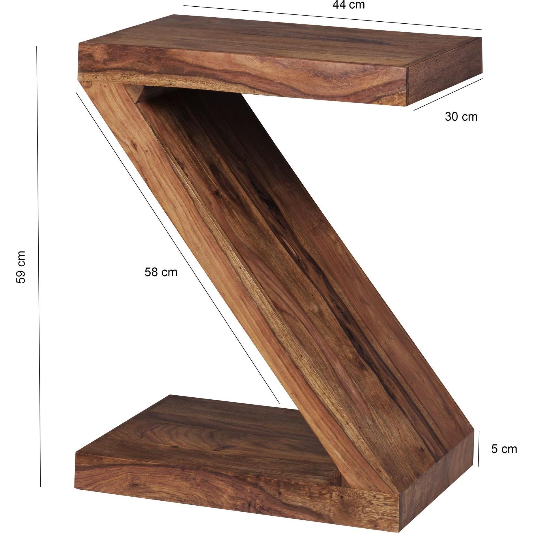 Thumbnail - FineBuy, Couchtisch + Beistelltisch, Beistelltisch Braun (44 x 30 x 59 cm)