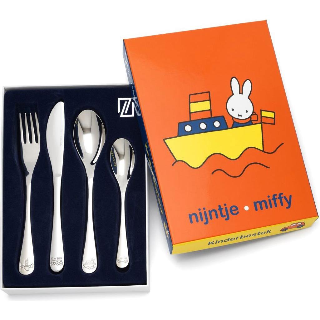 Thumbnail - Zilverstad, Kindergeschirr + Kinderbesteck, Kinderbestecke Miffy Fahrzeuge