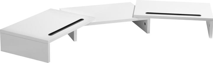 tectake Monitor stand Bozen, 3-piece, incl. smartphone holders
