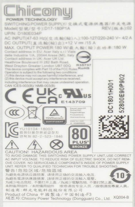 Produktbild Acer DC.1801B.002 (180 W)