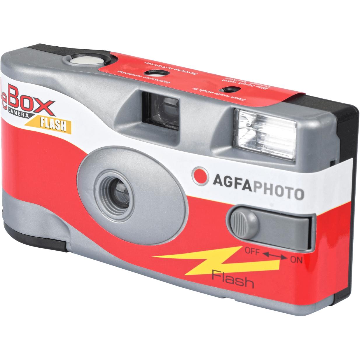 Thumbnail - AGFAPHOTO LeBox (Farbfilm), Einwegkamera, Rot, Silber