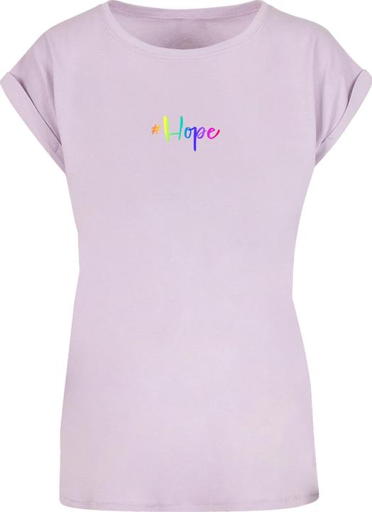 Produktbild Merchcode Ladies Hope Rainbow Extended Shoulder Tee - 116599 (M)