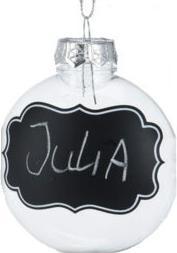 Actual product image Transparent Christmas baubles with chalk labels, 5 pieces. (5 x)
