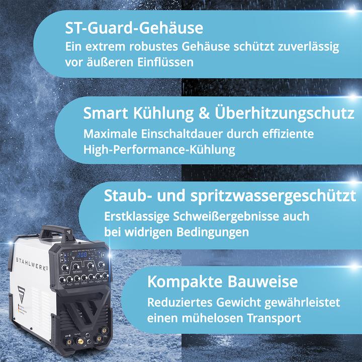 Produktbild Stahlwerk Schweissgerät AC/DC WIG 200 Puls CUT ST 200 A (Plasmaschneider)