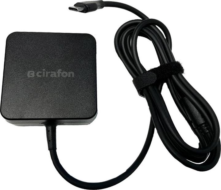 Actual product image Cirafon Universal Power Adapter USB-C For Laptop 65w (65 W)