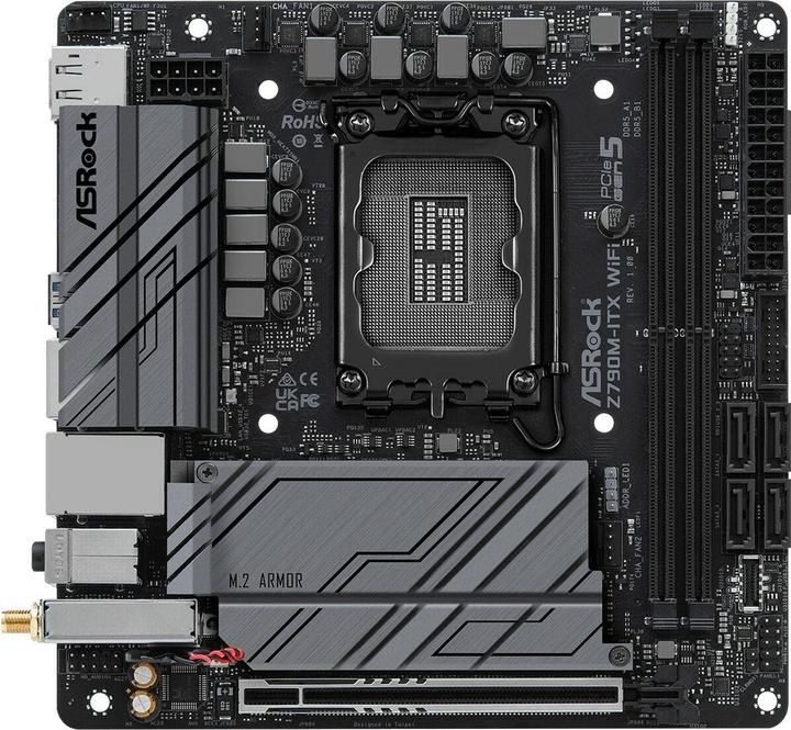 Actual product image AsRock Z790M-ITX WiFi (LGA 1700, Intel Z790, Mini-ITX)