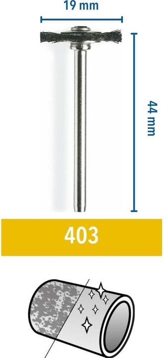 Actual product image Dremel Bristle brush Ø 19.0 mm (2 pieces)