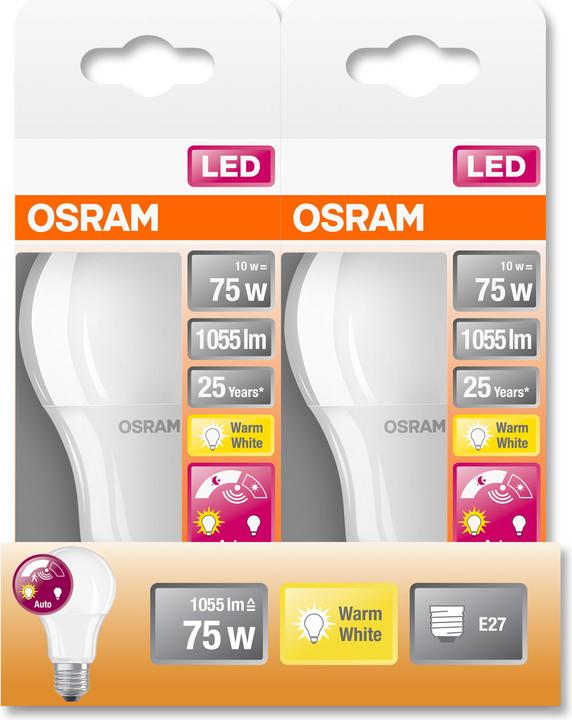 Produktbild Osram Led Daylight Sensor Classic A (E27, 10 W, 1055 lm, 1 x, F)