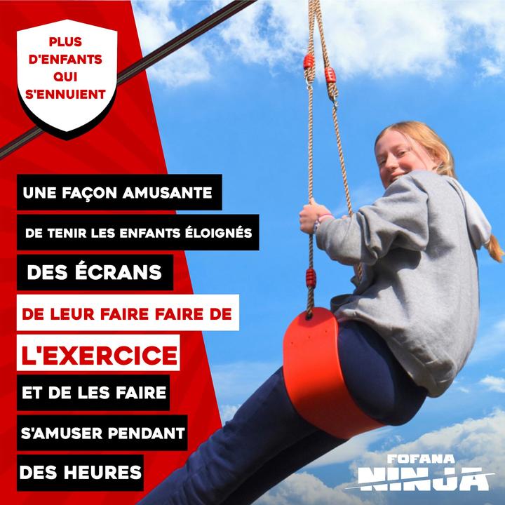 Productafbeelding Fofana Ninja Slider Zipline Katrol Kit, 20 m (20 m)