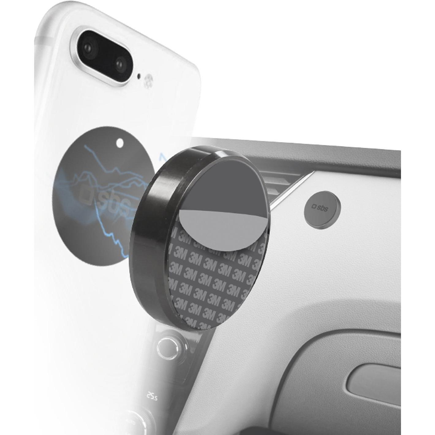 Thumbnail - SBS Auto-Magnethalterung Tiny zum Kleben, Smartphone Halterung, Schwarz