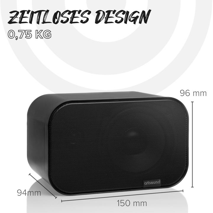 Productafbeelding Artsound UNI20 Zwart (per paar) (1 paar)